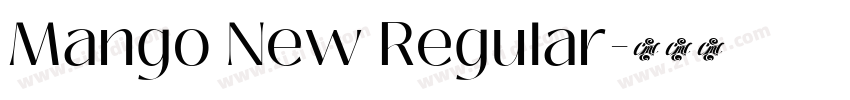 Mango New Regular字体转换